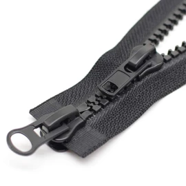 MebuZip #10 36 Inch Two Way Separating Jacket Zipper Heavy Duty Plastic Zipper Black Large Resin Zippers for Sewing Coat Jackets Clothes Parka (36" 91cm)