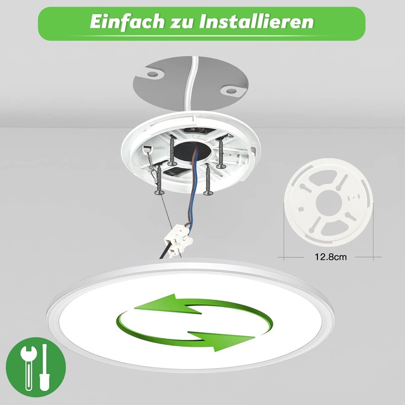 Wholede 24 W 3000-6500 K LED Ceiling Light Flat Ceiling
