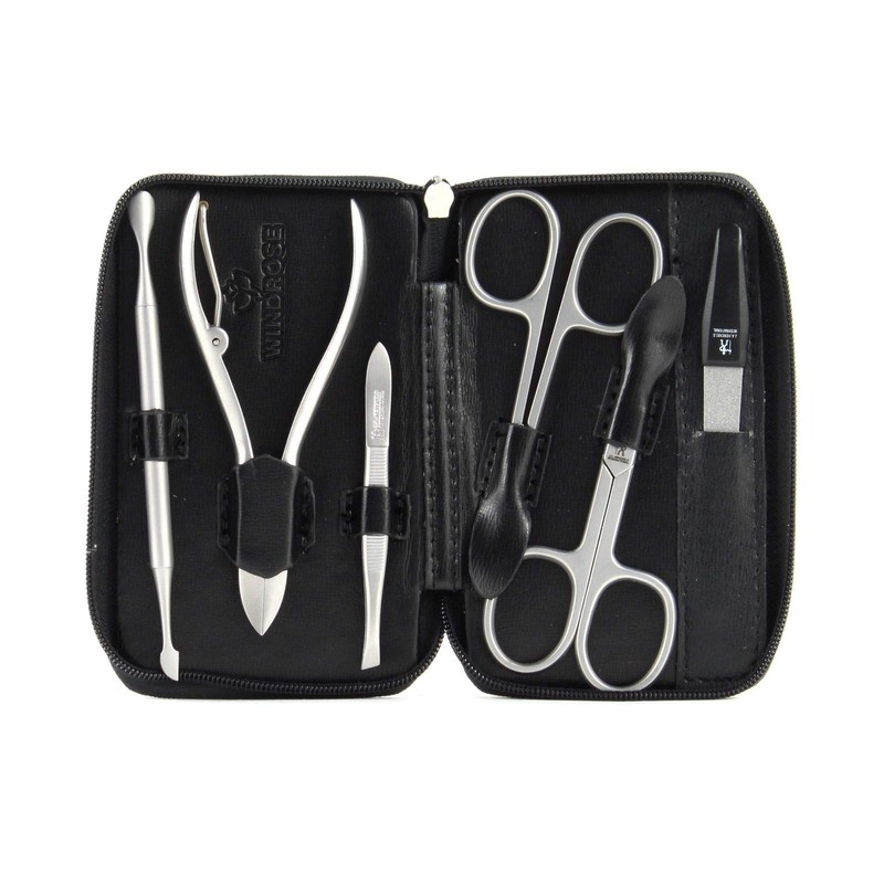 Windrose Ambiance Manicure Set 12,5 cm Leather schwarz