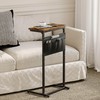 IRCPEN C Shaped End Table, Side Table for Sofa, Small