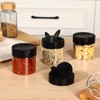 Yiyiring 50 Pack Plastic Spice Jars with Black Cap Empty