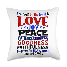 The Fruit Of The Spirit Shirt Christian T Shirt Bible Verse Throw Pillow