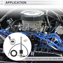 RATCHROLL 1 Set Fuel Sending Unit and Gauge Kit 6.5" Length Boat Fuel Sending Unit Marine Fuel Sender Unit Silver Tone Black White Metal 240-33 Ohm