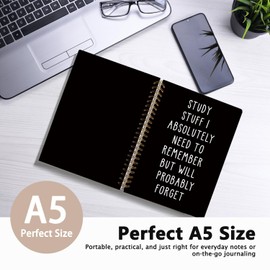 LIANGW Funny Notebooks for Work, School Stuff Journal for Women & Men, College Ruled Journaling Notebook for Writing, School Supplies for Teen Girls, 5.5x8.3 Inch