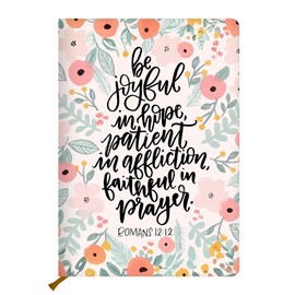 Cute flower Christian Hard Shell Journal Notebook, Bible Verse Gifts for Women, College Ruled Notebook, Inspirational Hardcover Notebooks, Journals for Writing Planner Note Taking 200 Sheets
