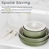 Caannasweis Detachable Nonstick Cookware Set - Stackable Induction Pots and