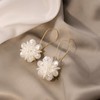 RCHENGYANUIMA Unique Boho White Long Acrylic Flower Petal Geometric Ear