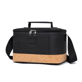 Nanxson Insulated Freezable Lunch Bag Leakproof Cooler Tote Large Lunch Pail Picnic Beach Food Bag with Adjustable Shoulder Strap (7L,Black)