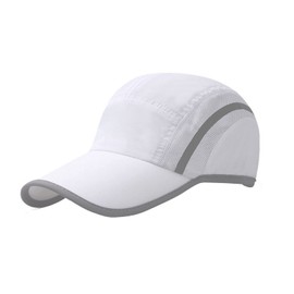 Baseball Cap Tennis Golf Cap Sun Cap Sports Cap Hat Baseball Cap Men Women Baseball Cap Baseball Cap Foldable Adjustable Peaked Cap Summer Cap, White with reflective stripes