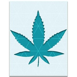 Weed Leaf Stencil - Reusable for Painting Crafts and Decor - 10 mil Mylar (11"x11")