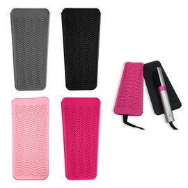 GGYGK 4pcs Heat Resistant Mat for Hair Tools,Silicone Heat Mat Pouch for Curling Iron,Heat Pad for Hair Straightener Brush Flat Iron