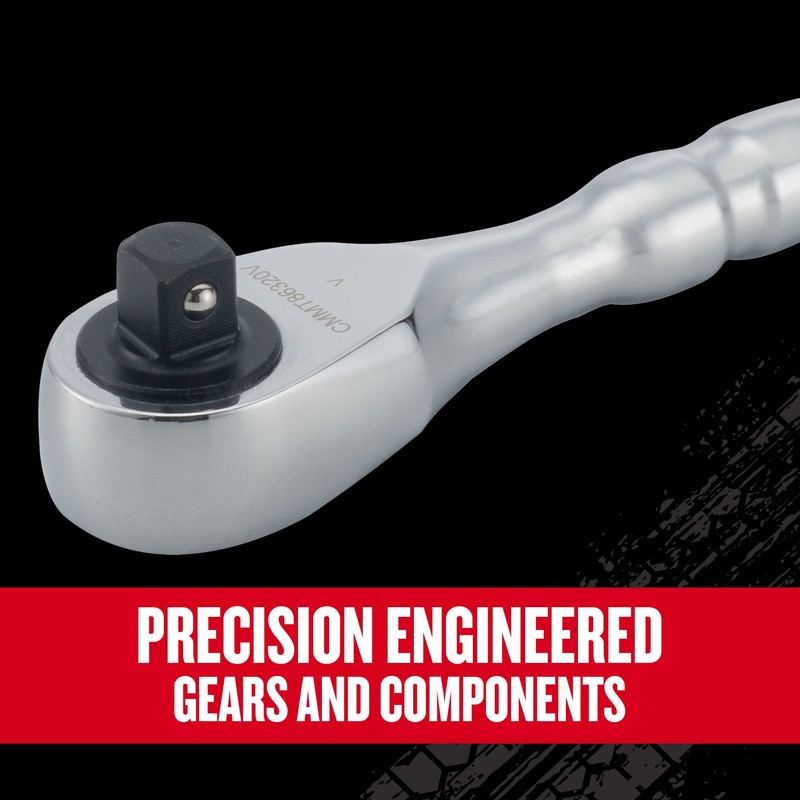 CRAFTSMAN V-SERIES Ratchet, 3/8 Inch Drive, 96-Tooth, Stubby (CMMT86320V)