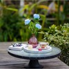 CYS EXCEL 13 Inch White Round Wooden Tray, Decorative Serving