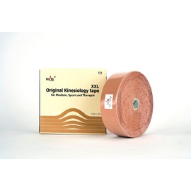 Nasara Original Kinesiologie Physio XXL Tape für Sport und Medizin, Rollengröße 5cm x 32m, beige