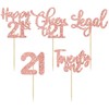 Paquete de 30 adornos para magdalenas de cumpleaños 21 de