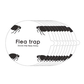Flea Trap Refills 10 Packs, Flea Trap for Inside Your Home, Replacement Pads for Fleas Light, 7.1 Inch Natural Glue Discs Refill