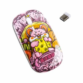 3C Light Cute Panda Shape USB Wired Mouse Novelty Portable Computer Mouse Animal Small Optical Mice Desktop Mouse 1600 DPI 3 Buttons for Women Kids Girls (Pink)