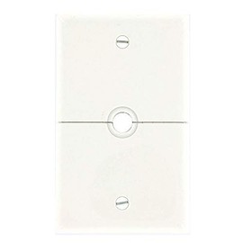 Leviton 1-Gang .625-Inch, Hole Device Telephone/Cable Wallplate, Box Mount, Horizontal Split Plate, N751-W, White