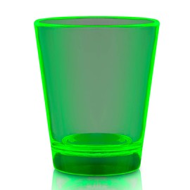 FlashingBlinkyLights 1.5 oz. Neon Green Glow Shot Glasses, UV Reactive (12 pack)