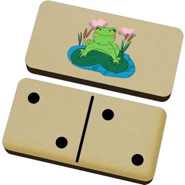 Azeeda 'Frog On A Lily Pad' Domino Set & Box (DM00047994)