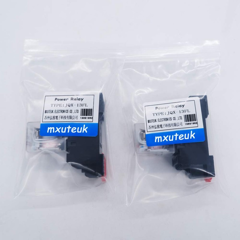 mxuteuk 2pcs JQX-13FL DC 24V Coil 8 Pin 10A DPDT