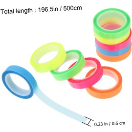 20 Rollos De Cinta Adhesiva Transparente Para Marcadores, Notas Adhesivas Resaltadoras, Impermeables Y Removibles, Para DecoracióN Y Anotaciones