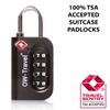 OW-Travel Luggage Locks TSA Approved (1 Pack Black) 4 Digit