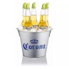 1- CORONA NEW NEW Silver Galvanized Metal Round Beer Ice