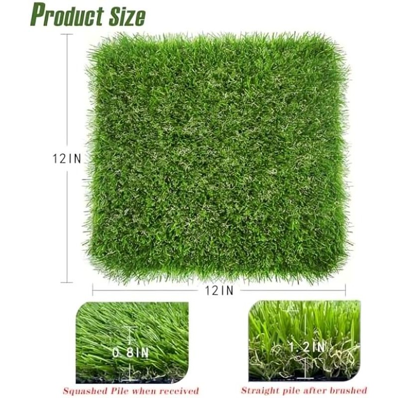 8-Pack Washable Chicken Nesting Box Pads – 12x12 Artificial Grass