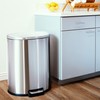 QUALIAZERO 50L/13 Gallon Stainless Steel Trashcan, Soft Close Lid &