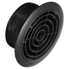 PATIKIL 6 Inch Round Air Vent Cover, Soffit Vents ABS Adjustable Ceiling Vent Covers Air Vent Louver for Bathroom Kitchen Living Room Ventilation System, Black