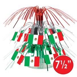 Beistle, 3 Piece Mexican Flag Mini Cascade Centerpieces, 7.5"