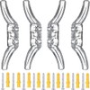 4pcs Clear Cord Cleat for Child Safety and 8pcs Screws