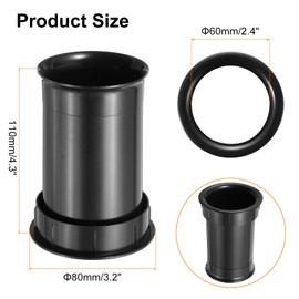 sourcing map 4 Pcs Speaker Cabinet Port Tube, 2.4 x 4.3 Inch Speaker Port Tube for Bass-Reflex, Bass Woofer, DIY Speaker Projects, Bass Enhancement