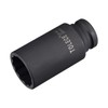 sourcing map 1/2-Inch Drive 28mm 12-Point Deep Impact Socket, CR-MO