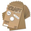 NEUSER PAPIER 50x Kraftpapier-Karten Bogen A6 in Braun - 105