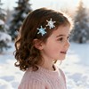 CIEHER 8 Pack Snowflake Hair Clips Snow Hairpins, Hallween Christmas