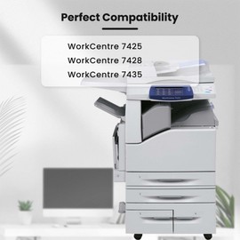 WorkCentre 7425 7428 7435 Toner Cartridge 4-Pack 006R01395 006R01398 006R01397 006R01396 Replacement for Xerox 006R01395 for WorkCentre 7425 7428 7435 Printer Toner (1 Black 1 Cyan 1 Magenta 1 Yellow)