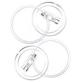 Chinco 50 Pack Acrylic Button Pins Badge Clear Custom Button Pins Kit Blank Photo Bulk Make Your Own Buttons for DIY Craft Supplies(2.875 Inch)