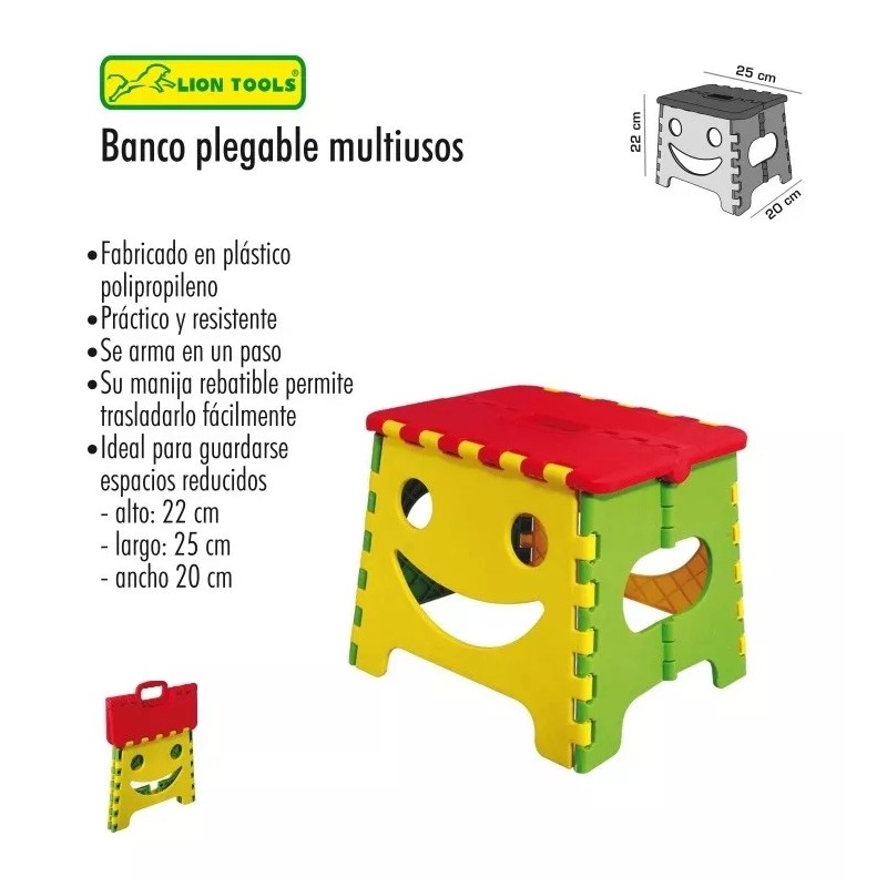 Lion Tools Paquete 2 Piezas Banco Plegable Multiusos Lion Tools