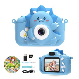 Children's Camera, HiMont Digital Camera Children with 32GB TF Card & 2.0 Inch Screen, 1080P Children's Camera & Selfie Video Camera, Gifts for Birthday Christmas, Toy for 3-12 Girls Boys (Blue)