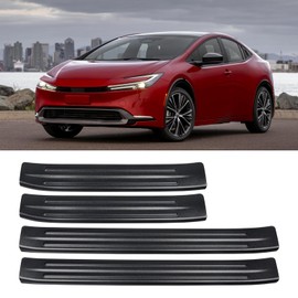BIBLOZ ABS Material Door Sill Protector Compatible with Toyota Prius 2023 2024 2025 2026 (Include Hybrid) LE/XLE/Limited/Nightshad Accessories Door Sill Guards Trim