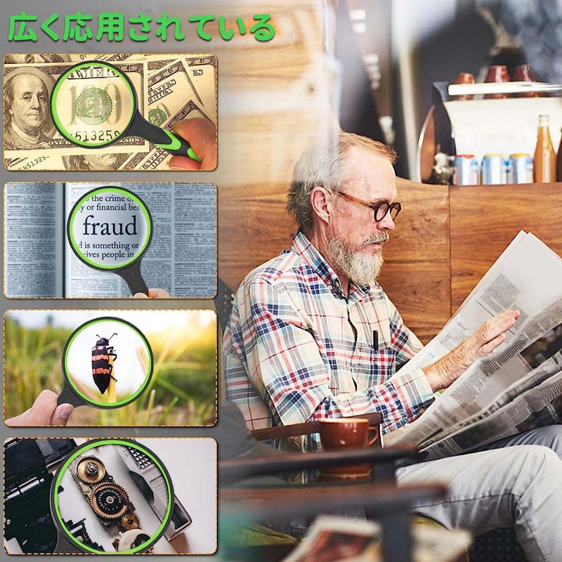 Magnifying Glass Handheld Magnifier Handheld Magnifier High Magnification Type, Handy