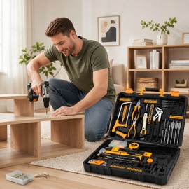 20V Cordless Drill Kit for Home Repairs – Rechargeable Power Tool Set for Furniture Assembly & DIY Projects