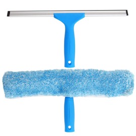 MR.SIGA MR.SIGA Professional Window Cleaning Combo - Squeegee & Microfiber Window Scrubber, 14"
