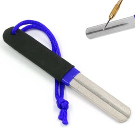 NICECONE V Groove Dart Sharpener Fishing Hook Sharpener, Double Sided Diamond Grit Steel Tip Point Darts Sharpening Portable Grinding Tool