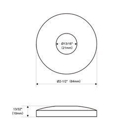 OFFO Shower Arm Flange Brushed Nickel 2.5 Inches in Outer Diameter Replacement Shower Head Arm Escutcheon Plate Suitable for Most Brands Shower Head Arms