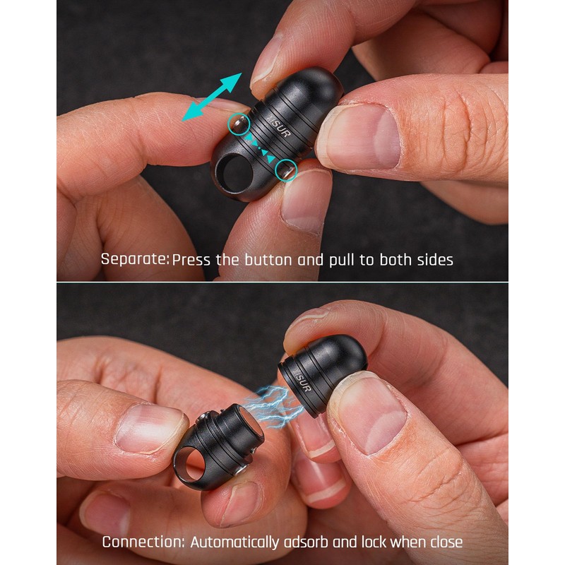 TISUR Quick Release Keychain, Magnetic Key Holder Connector, Detachable Key