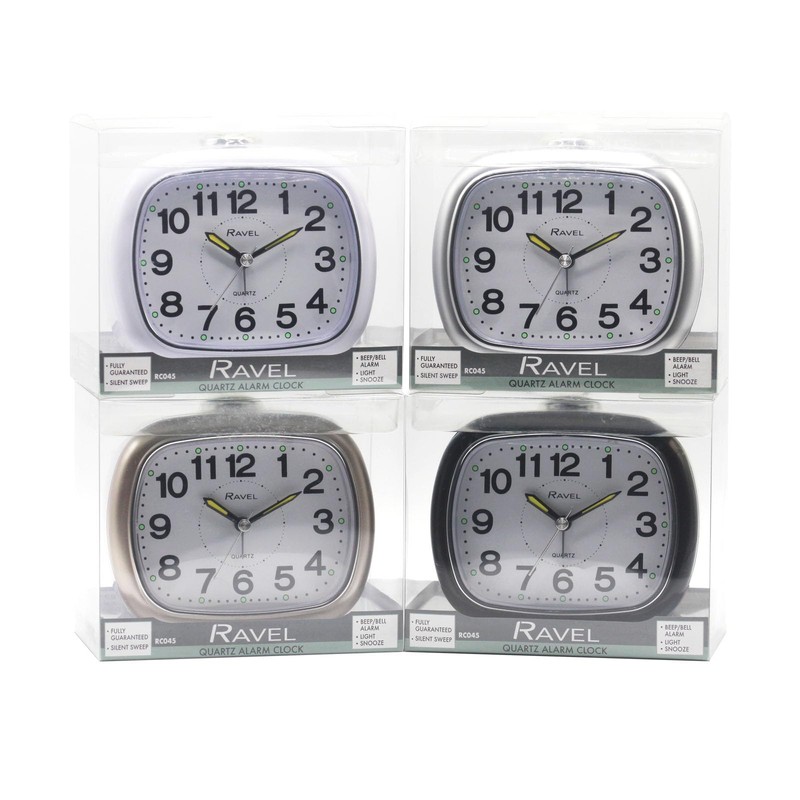 Ravel - Midsize Bedside Alarm Clock with Beep and Bell