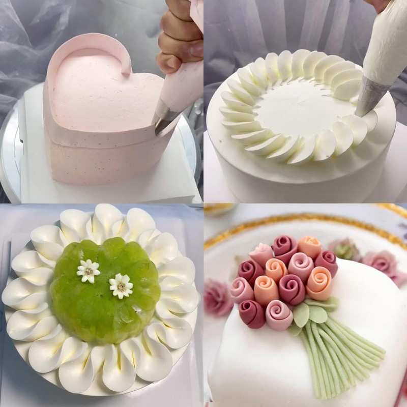 3 Pcs Piping Tips Set, V-Shaped Wave Nozzles for Pastry